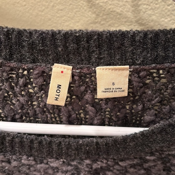 Moth woman's grey and dark grey cool sweater - Picture 5 of 10